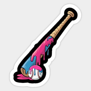 Baseball Ice Cream Drip Halloween Stickers for Sale TeePublic